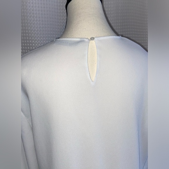 Women’s Zara white long sleeves blouse with ruffled hem size Large - Picture 10 of 12